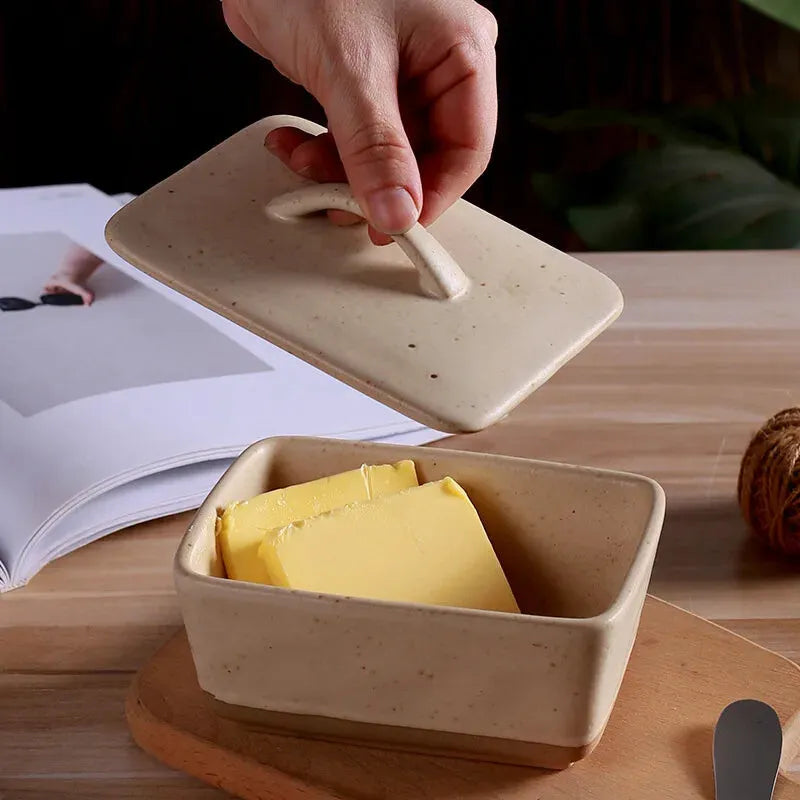 Stoneware Butter Dish - Image 2